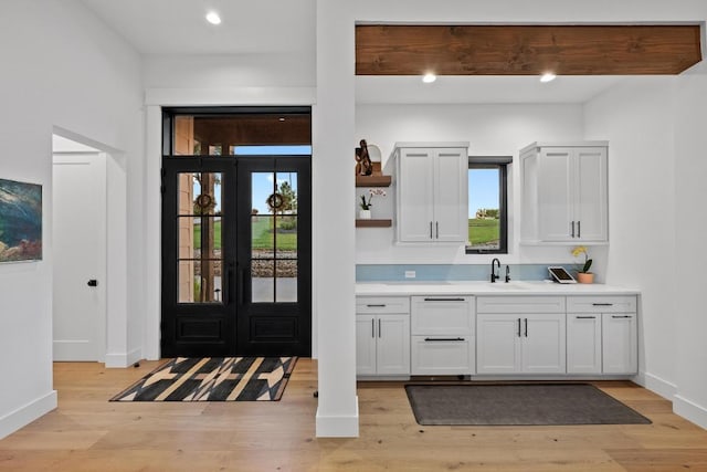 111 Rock N Robyn Trl, Horseshoe Bay, TX 78657 - entrance foyer with light wood-type flooring and recessed lighting