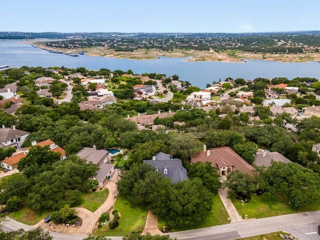 509 Explorer Dr, Lakeway, TX 78734 - aerial view of property's location featuring a large body of water and nearby suburban area
