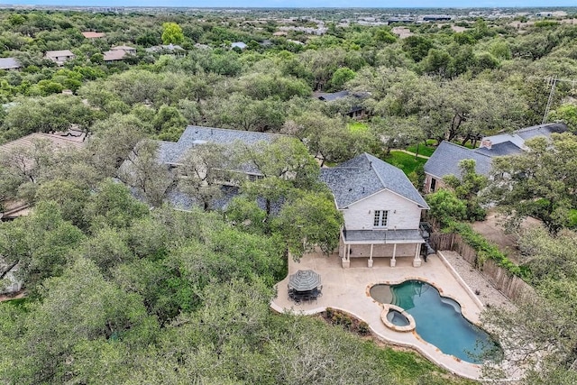 7503 Stonecliff Cir, Austin, TX 78731 - view from above of property with a pool