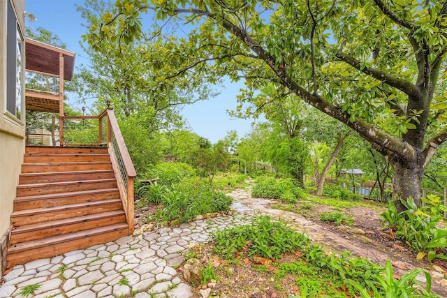 6819 Bayridge Ter, Austin, TX 78759 - view of yard featuring stairway