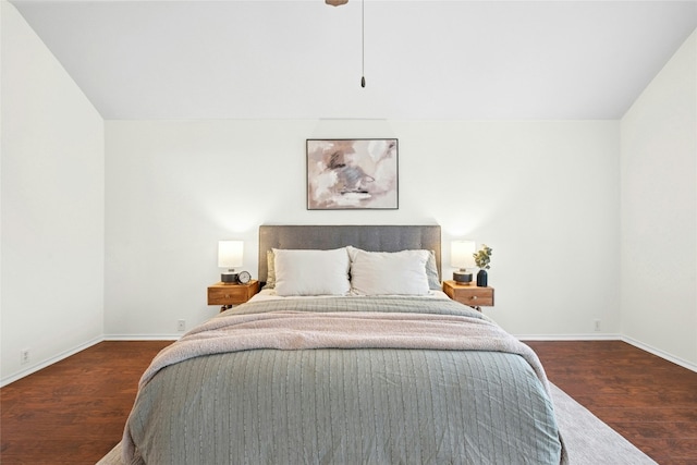11024 Mint Julep Dr, Austin, TX 78748 - bedroom with wood finished floors, ceiling fan, and vaulted ceiling