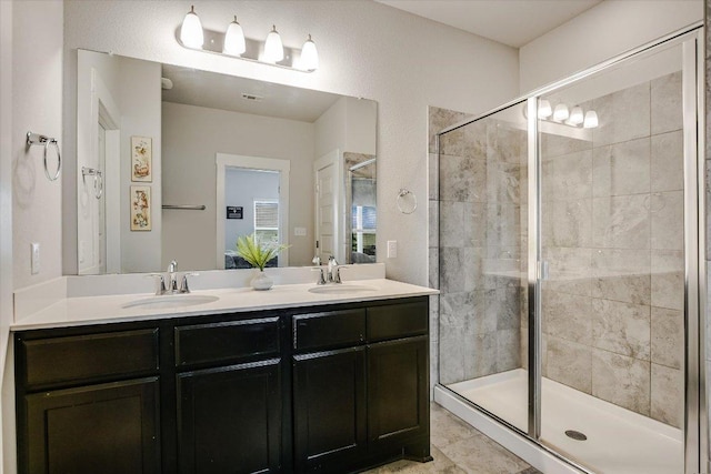 132 Ancellotta Way, Leander, TX 78641 - full bath with a shower stall and double vanity