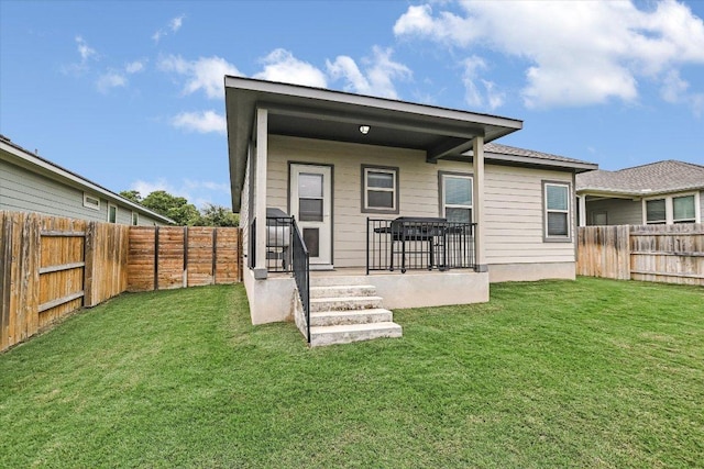 132 Ancellotta Way, Leander, TX 78641 - rear view of house with a fenced backyard
