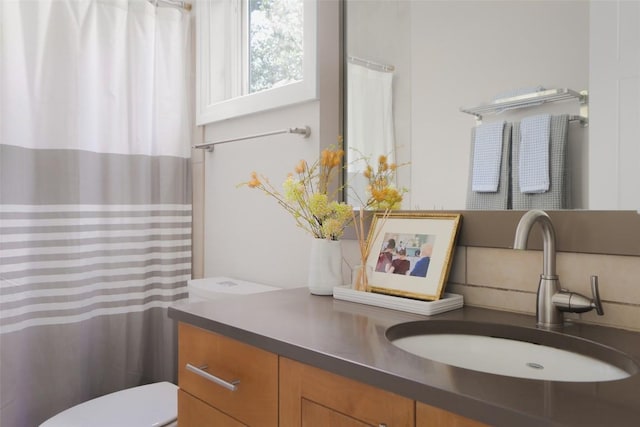 114 Medalist St, Lakeway, TX 78734 - bathroom with vanity and a shower with shower curtain