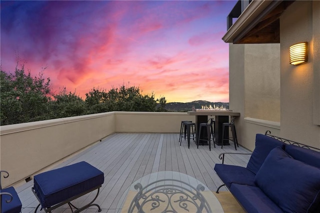114 Medalist St, Lakeway, TX 78734 - view of deck at dusk