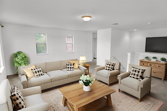 123 Brittany Ln, Bastrop, TX 78602 - living room with light carpet