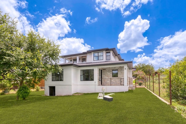 14430 Tuscola Cir, Austin, TX 78734 - back of property with stone siding and stucco siding