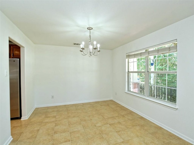 106 S Gadwall Ln, Cedar Park, TX 78613 - spare room with a chandelier and baseboards
