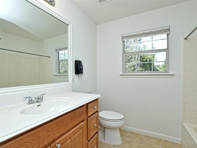 106 S Gadwall Ln, Cedar Park, TX 78613 - full bathroom with vanity, tile patterned flooring, and washtub / shower combination