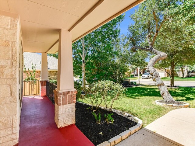 106 S Gadwall Ln, Cedar Park, TX 78613 - porch featuring a yard