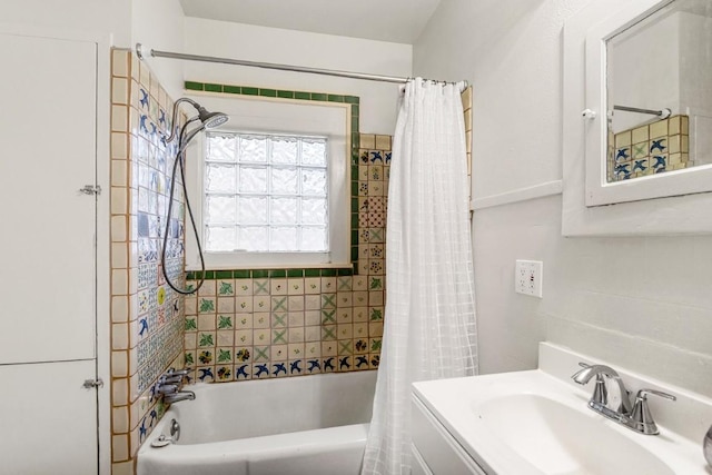 2834 Pearl St, Austin, TX 78705 - bathroom with shower / bath combo with shower curtain and vanity