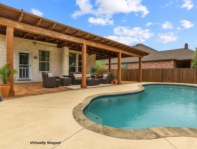 204 Lake Livingston Dr, Georgetown, TX 78628 - view of pool with outdoor lounge area and a patio
