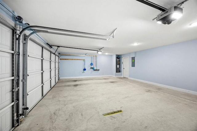 2660 Cowgirl Trl, Belton, TX 76513 - garage with a garage door opener, water heater, and electric panel