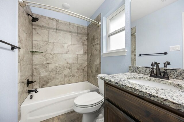 2660 Cowgirl Trl, Belton, TX 76513 - full bathroom with vanity, shower / tub combination, and wood finished floors