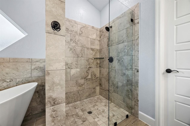 2660 Cowgirl Trl, Belton, TX 76513 - full bath featuring a shower stall and a freestanding tub