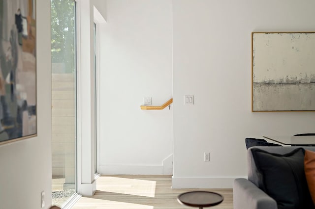 5507 Manor Rd Unit B, Austin, TX 78723 - bathroom with wood finished floors and a shower stall