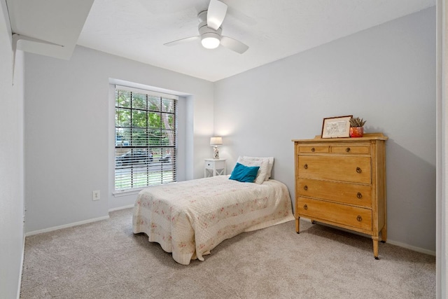 3008 Siskin Dr, Austin, TX 78745 - bedroom featuring light carpet and ceiling fan