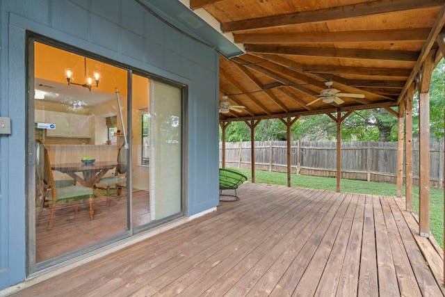 3008 Siskin Dr, Austin, TX 78745 - wooden deck featuring ceiling fan