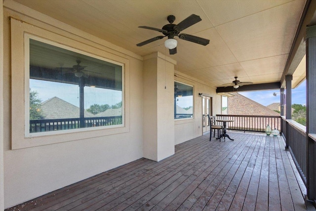 1915 Los Santos Dr, San Marcos, TX 78666 - deck featuring ceiling fan