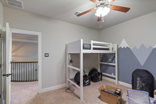 1915 Los Santos Dr, San Marcos, TX 78666 - carpeted bedroom with baseboards and ceiling fan