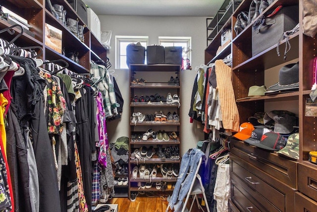 1915 Los Santos Dr, San Marcos, TX 78666 - spacious closet featuring wood finished floors