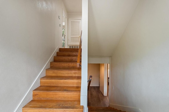 6033 Mount Bonnell Cv, Austin, TX 78731 - stairs featuring wood finished floors and baseboards