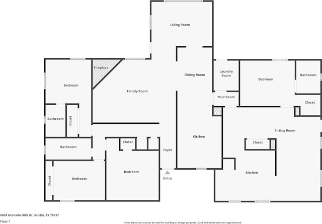 8604 Granada Hills Dr, Austin, TX 78737 - view of room layout