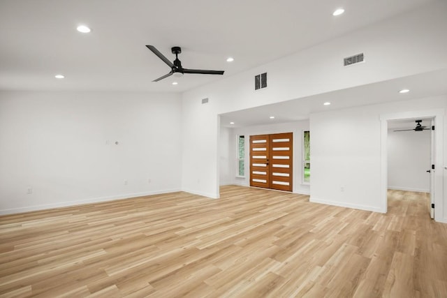 11615 February Dr, Austin, TX 78753 - spare room with ceiling fan, recessed lighting, and light wood-style flooring