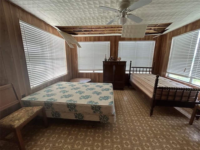 410 County Road 433rd Rd, Mullin, TX 76864 - bedroom with wood walls and an ornate ceiling