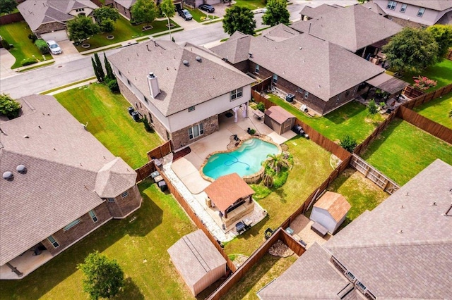 913 Overcup Dr, San Marcos, TX 78666 - aerial view of residential area featuring a pool