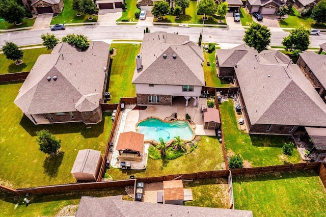 913 Overcup Dr, San Marcos, TX 78666 - aerial view of residential area with a pool