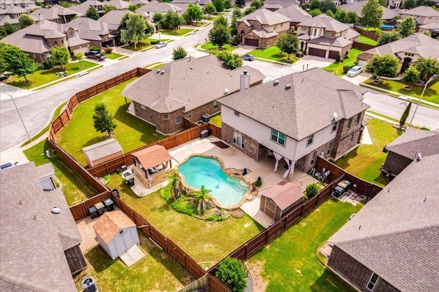 913 Overcup Dr, San Marcos, TX 78666 - aerial view of residential area with a pool