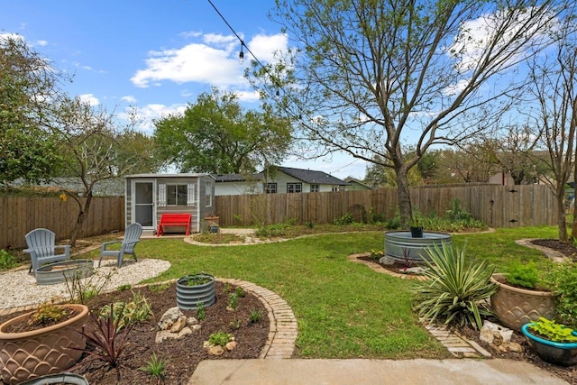 4712 Carsonhill Dr, Austin, TX 78723 - fenced backyard with an outdoor structure