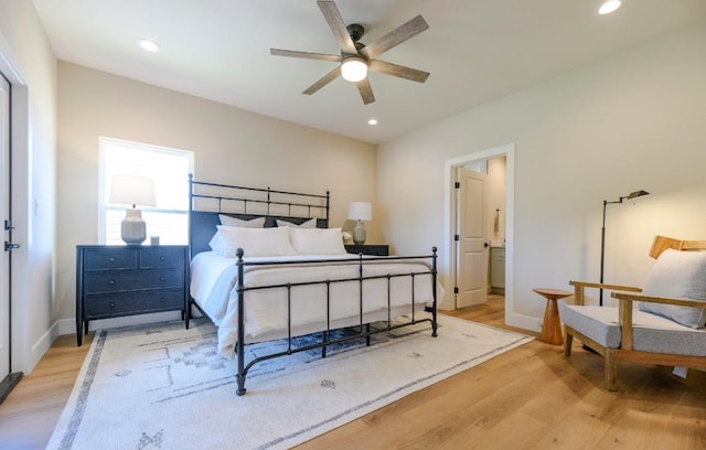302 Castlehigh Dr, Granite Shoals, TX 78654 - bedroom featuring light wood-style floors and recessed lighting
