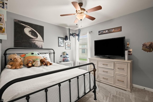 124 Phillips St, Hutto, TX 78634 - bedroom with light carpet and ceiling fan