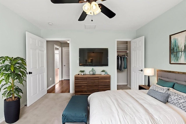 703 Amy Cir, Marble Falls, TX 78654 - bedroom featuring ceiling fan and carpet