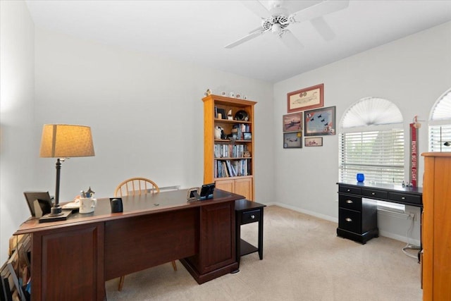 124 Hurst Creek Rd, Austin, TX 78734 - office space featuring light carpet and ceiling fan