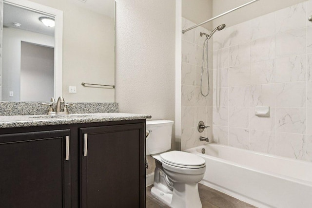 3213 Venezia Vw, Leander, TX 78641 - bathroom featuring vanity, bathing tub / shower combination, and tile patterned flooring