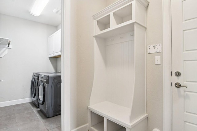 3213 Venezia Vw, Leander, TX 78641 - mudroom with washer and clothes dryer and light tile patterned flooring