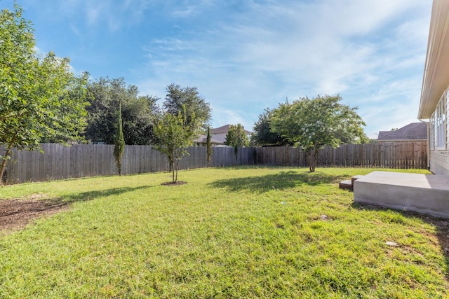 325 Swenson Dr, Hutto, TX 78634 - fenced backyard featuring a patio area