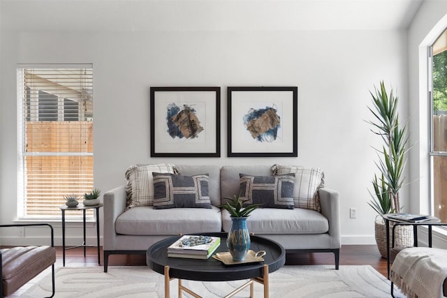 4608 Hibiscus Valley Dr, Austin, TX 78739 - living area featuring wood finished floors and baseboards