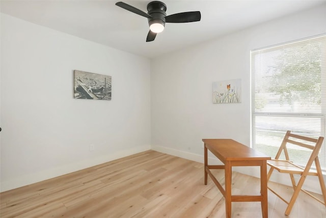 10410 Quail Ridge Dr, Austin, TX 78758 - unfurnished room featuring light wood-type flooring and ceiling fan