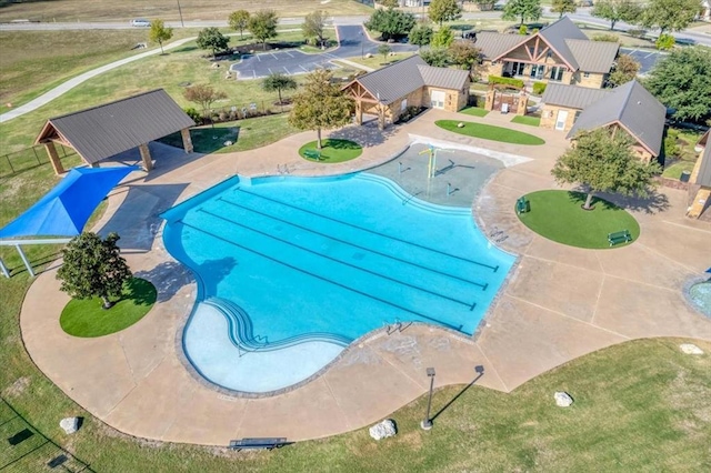 20025 Rhiannon Ln, Pflugerville, TX 78660 - community pool featuring a gazebo and a patio