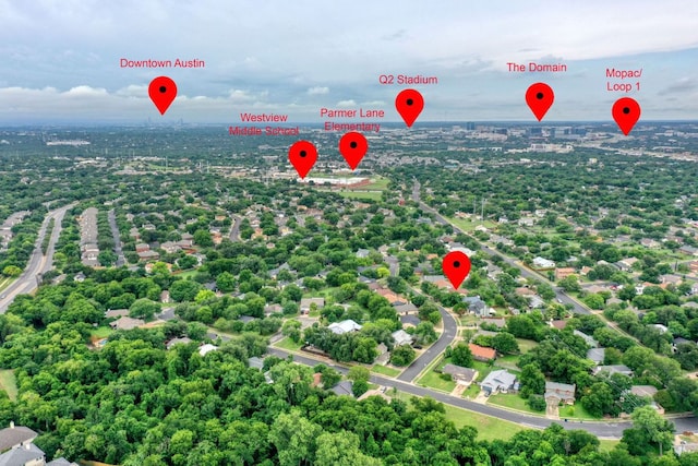 13116 Billiem Dr, Austin, TX 78727 - aerial view