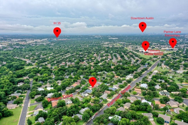 13116 Billiem Dr, Austin, TX 78727 - bird's eye view