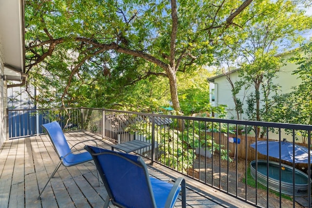 611 W Johanna St, Austin, TX 78704 - view of wooden terrace