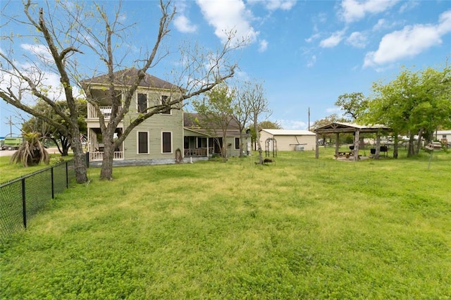 203 Grover St, Ellinger, TX 78938 - view of yard with a balcony