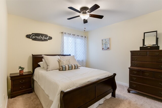 18708 Moreto Loop, Pflugerville, TX 78660 - bedroom with light colored carpet and a ceiling fan