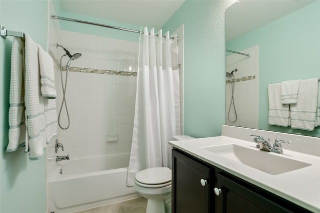 18708 Moreto Loop, Pflugerville, TX 78660 - bathroom featuring vanity, shower / bath combo with shower curtain, and tile patterned flooring