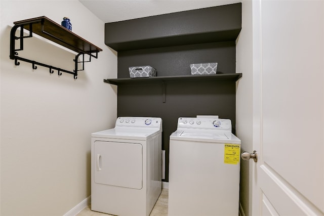 18708 Moreto Loop, Pflugerville, TX 78660 - washroom featuring washing machine and dryer and baseboards